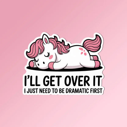 MyFancyPony Equestrian Horse Sticker -Waterproof- Get Over It
