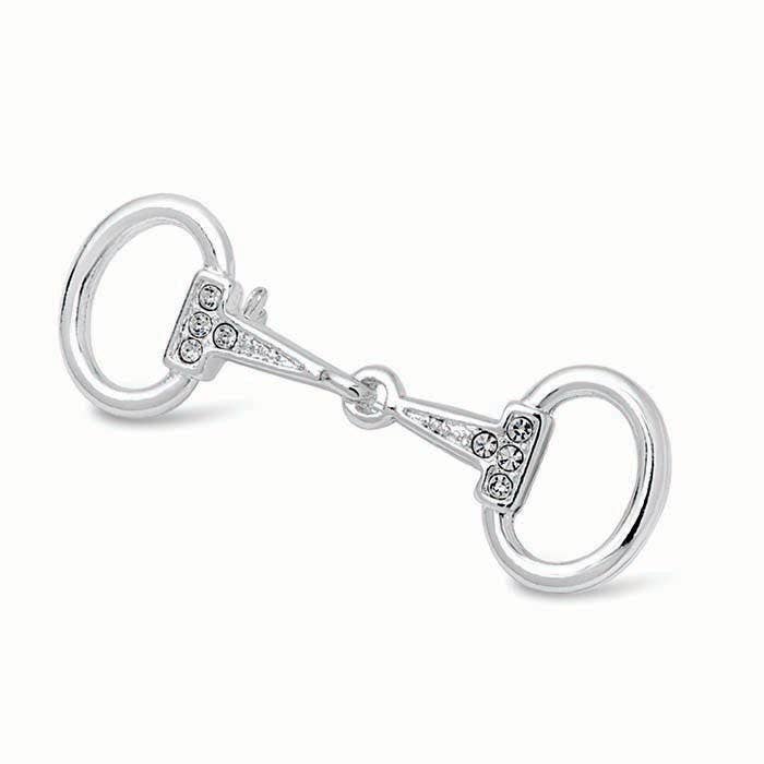 Small Silver Plated Snaffle Bit Stock Pin - Riders Choice Supply Co