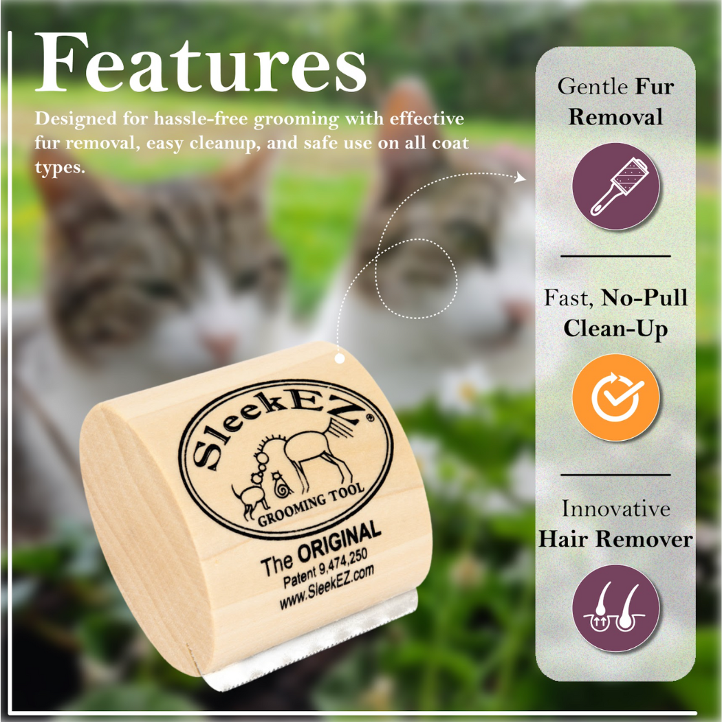 SleekEZ® Cat Brush for Shedding and Grooming (2.5 inch)