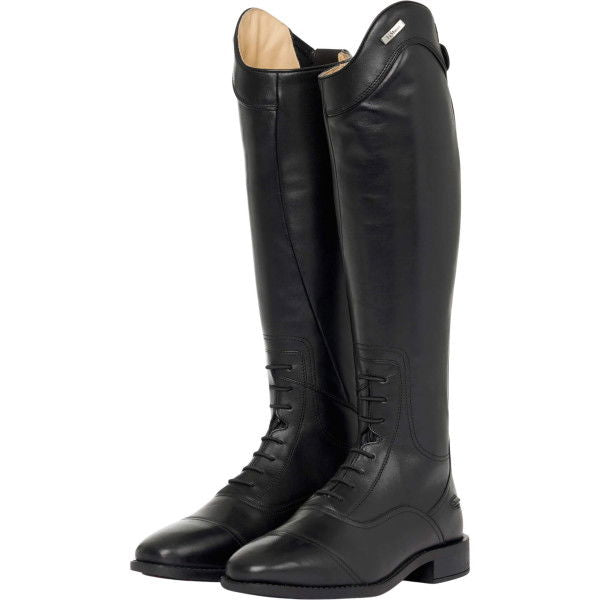 Kid's Heritage Contour Field Zip Tall Riding Boots in Black Leather US 5 Tall Slim
