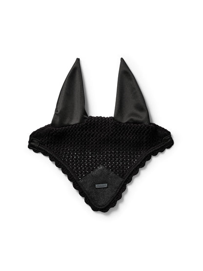 Equestrian Stockholm Ear Bonnet All Black Glimmer - Full - Riders Choice Supply Co