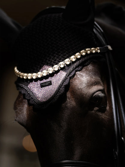 Equestrian Stockholm Ear Bonnet Purple Glimmer - Full - Riders Choice Supply Co