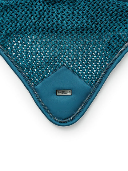 Equestrian Stockholm Ear Bonnet - Modern Teal Blue - Riders Choice Supply Co