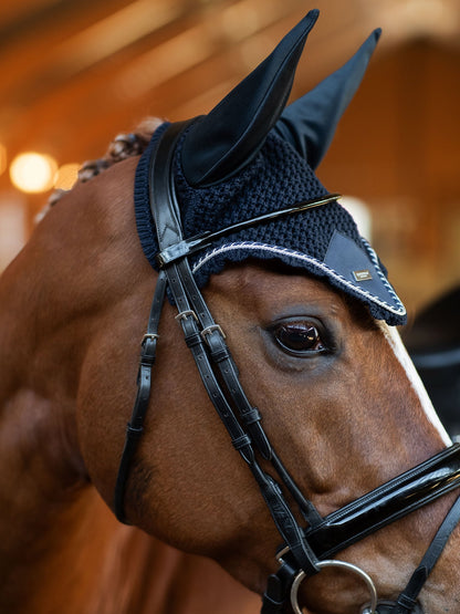 Equestrian Stockholm Ear Bonnet - Midnight Blue - Riders Choice Supply Co