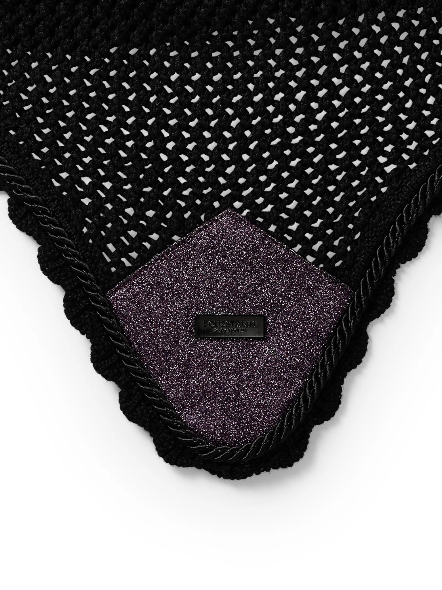 Equestrian Stockholm Ear Bonnet Purple Glimmer - Full - Riders Choice Supply Co