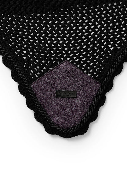 Equestrian Stockholm Ear Bonnet Purple Glimmer - Full - Riders Choice Supply Co