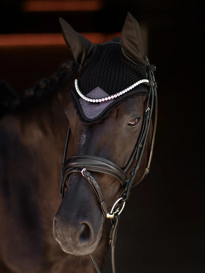 Equestrian Stockholm Ear Bonnet Purple Glimmer - Full - Riders Choice Supply Co