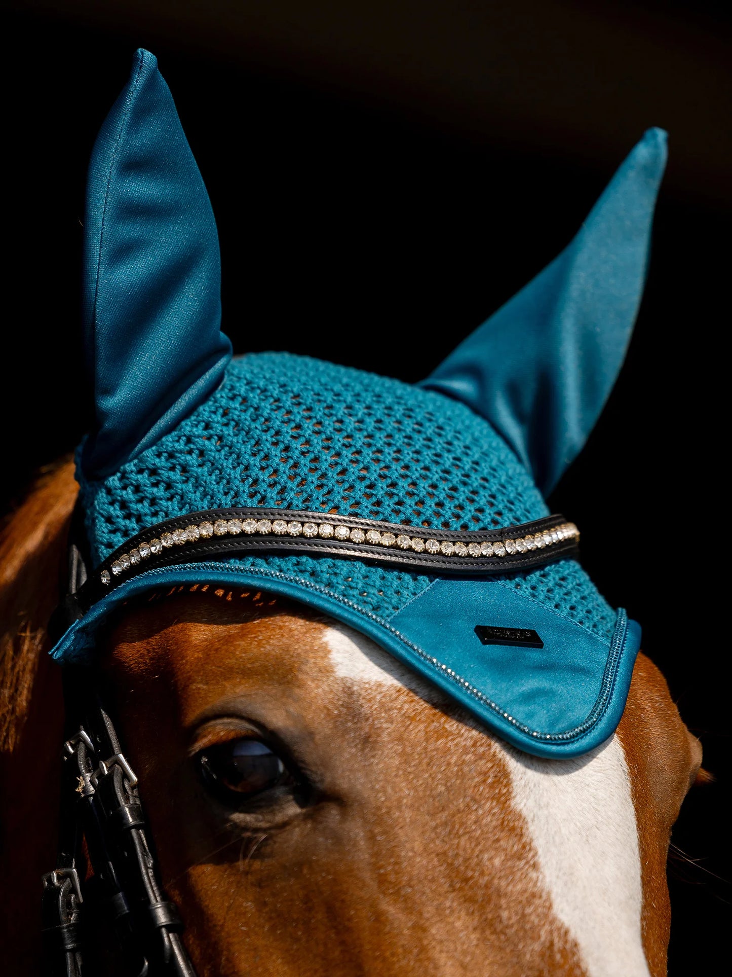Equestrian Stockholm Ear Bonnet - Modern Teal Blue - Riders Choice Supply Co