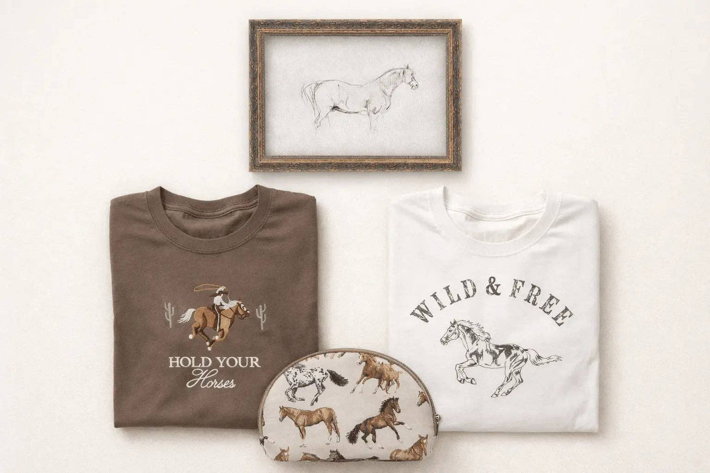 Hold Your Horses Embroidered T-Shirt