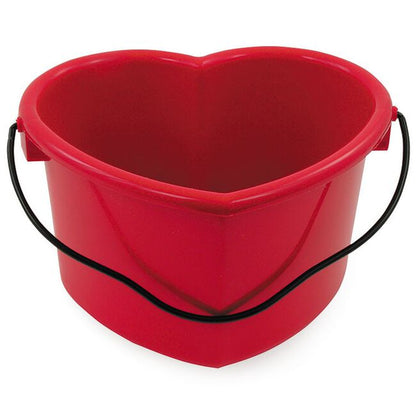 Red Heart Shaped 6 Quart Pail