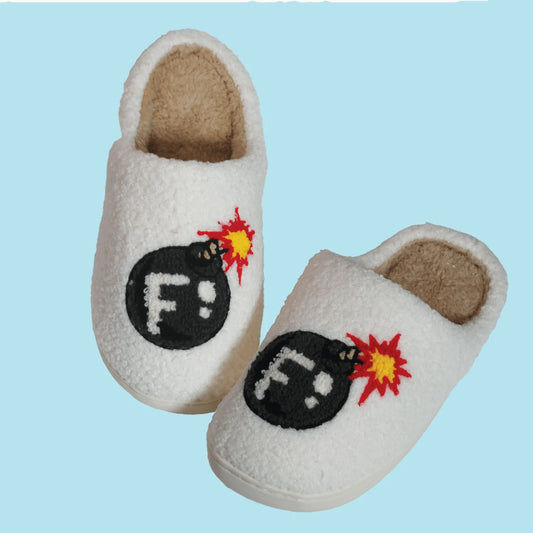 Dreamers & Schemers F Bomb Slippers