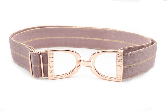 Lilac Kaylie - 1.5" Rose Gold Stirrup Elastic Belt - Riders Choice Supply Co