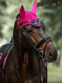 Equestrian Stockholm Ear Bonnet Faded Fuchsia - Full