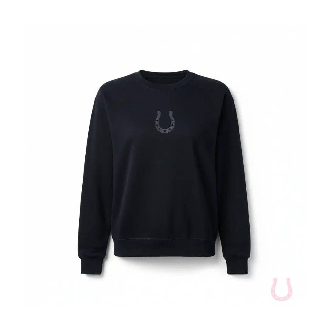 Fortuna Horseshoe Black Sweatshirt