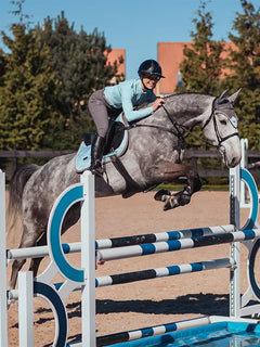 Equestrian Stockholm Jump Saddle Pad Ice Blue Pearl - Full