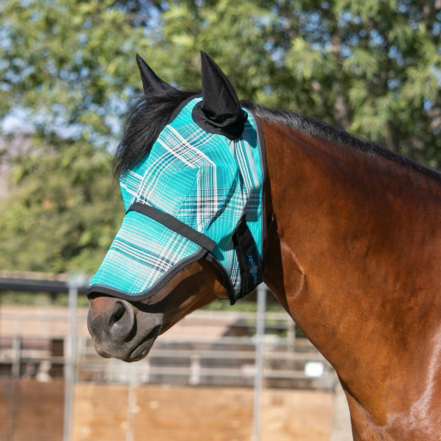 Fly Mask with Long Nose, Ears & 73% UV Protection - Riders Choice Supply Co