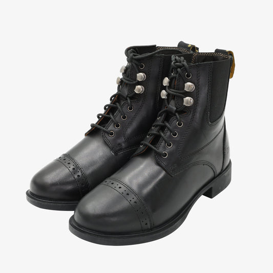 Lace-Up Leather Paddock Boots