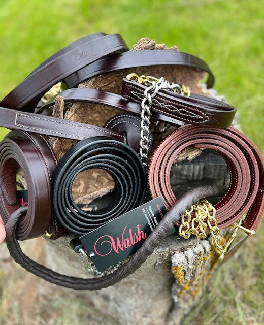 Walsh Leather Lead with 24" Chain