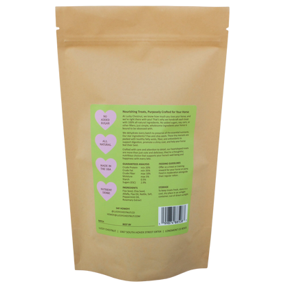 Lucky Chestnut - Alfalfa with Nettle + Mint Horse Treats - Low-NSC - Riders Choice Supply Co