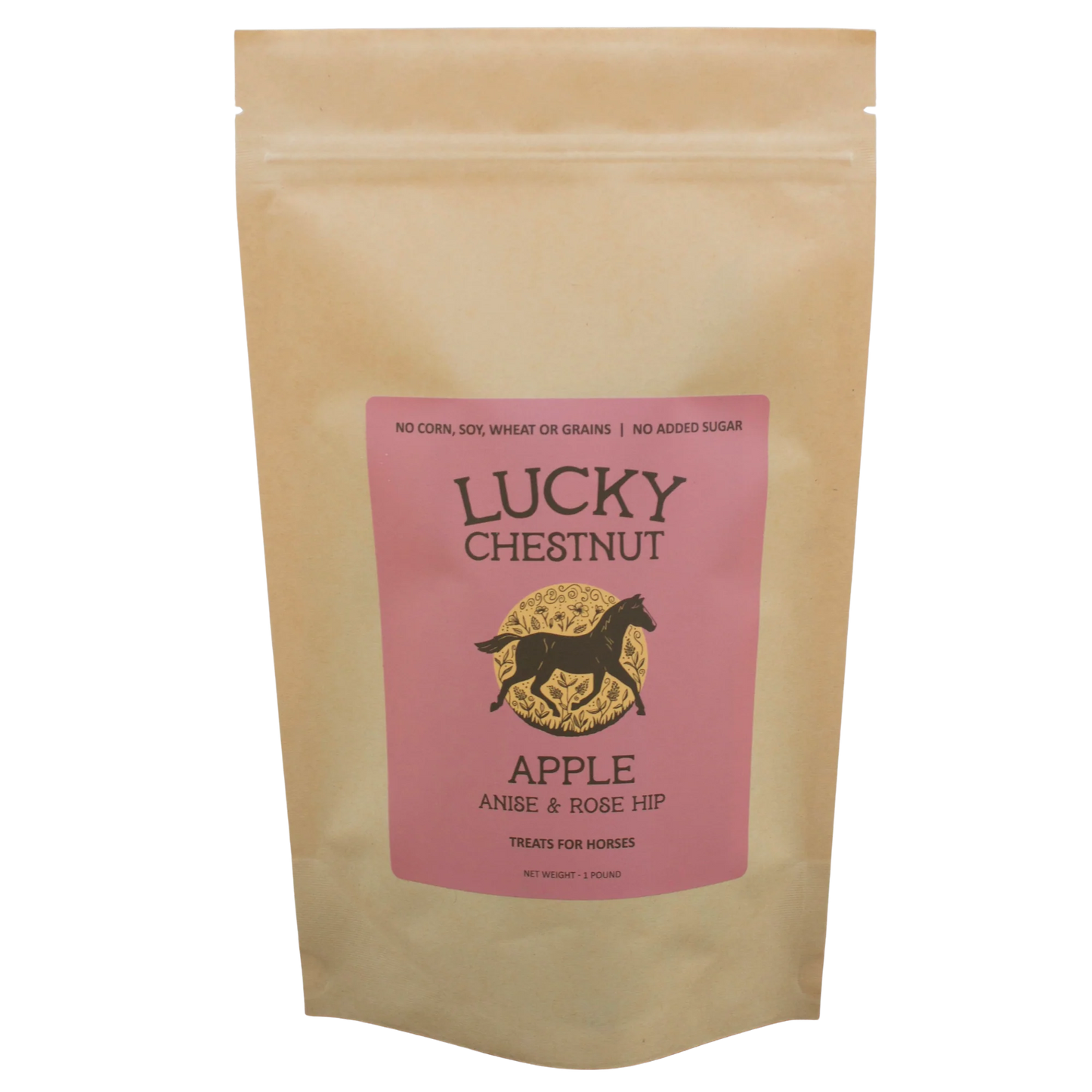 Lucky Chestnut - Apple with Anise + Rose Hip Horse Treats - Low-NSC