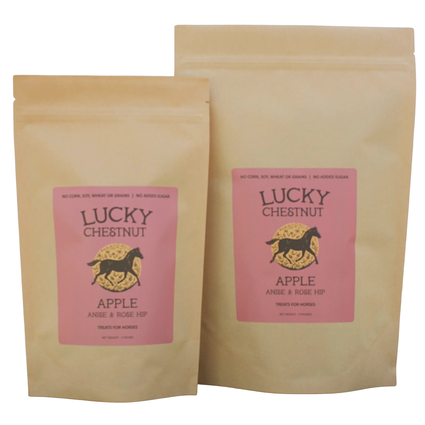 Lucky Chestnut - Apple with Anise + Rose Hip Horse Treats - Low-NSC
