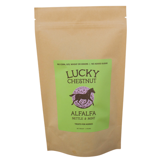 Lucky Chestnut - Alfalfa with Nettle + Mint Horse Treats - Low-NSC - Riders Choice Supply Co