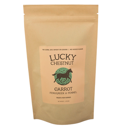 Lucky Chestnut - Carrot with Fenugreek + Fennel Horse Treats