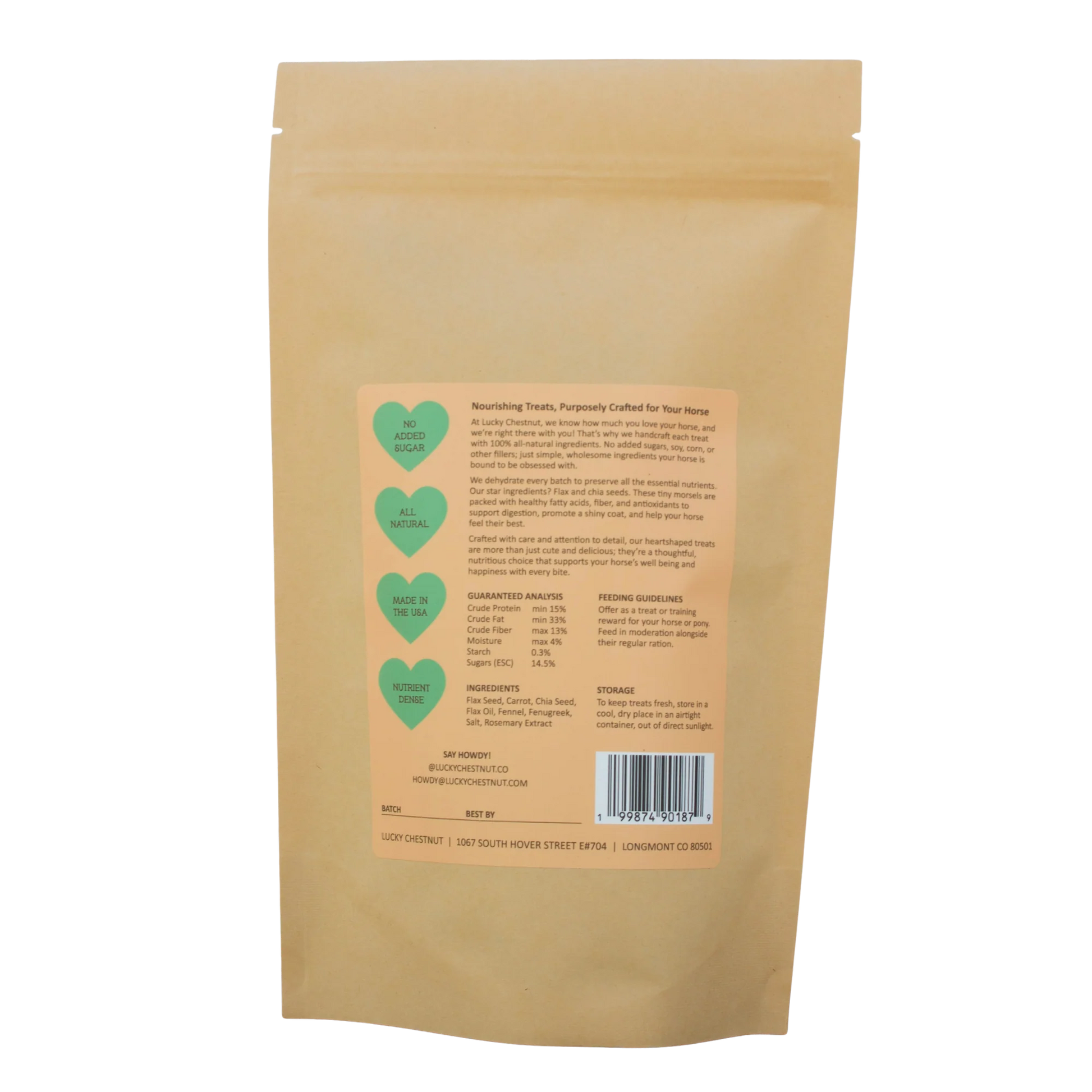 Lucky Chestnut - Alfalfa with Nettle + Mint Horse Treats - Low-NSC - Riders Choice Supply Co