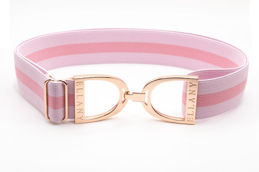 Madelyn - 1.5" Rose Gold Stirrup Elastic Belt