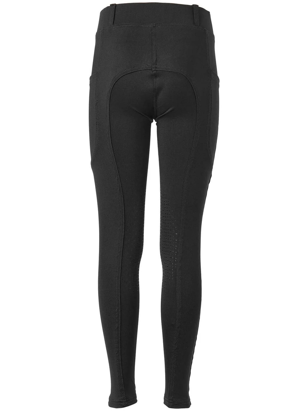 Royal Highness Kid's Silicone Knee Patch Tights - BLACK