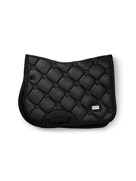 Equestrian Stockholm Jump Saddle Pad All Black Glimmer - Full - Riders Choice Supply Co