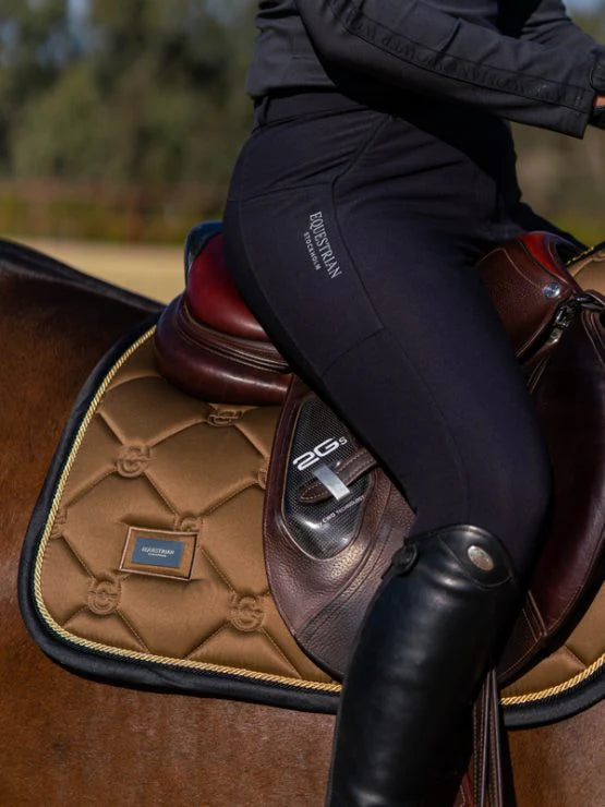 Equestrian Stockholm Jump Saddle Pad Golden Brass - Full - Riders Choice Supply Co