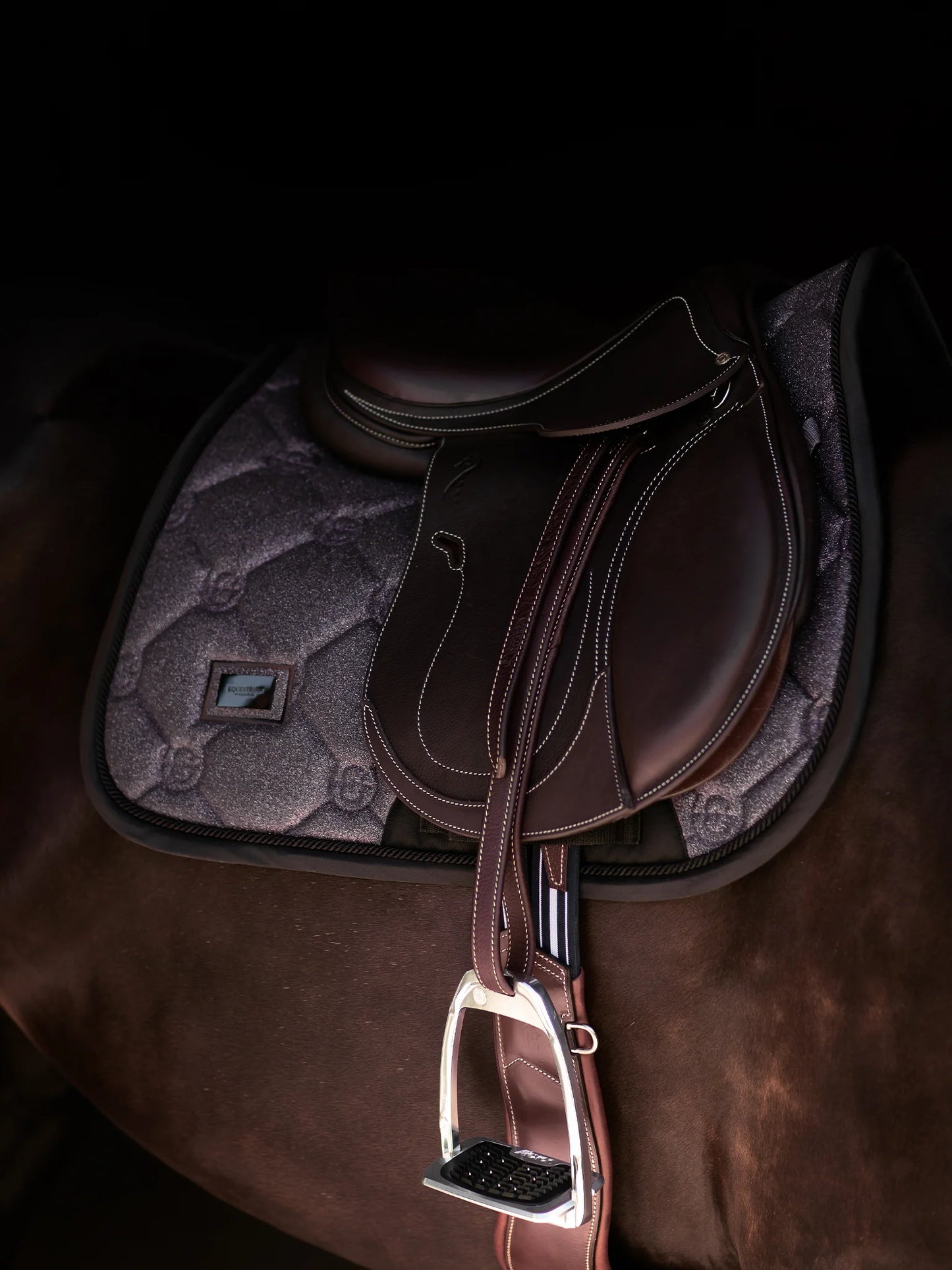 Equestrian Stockholm Jump Saddle Pad Purple Glimmer - Full - Riders Choice Supply Co