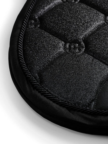 Equestrian Stockholm Jump Saddle Pad All Black Glimmer - Full - Riders Choice Supply Co