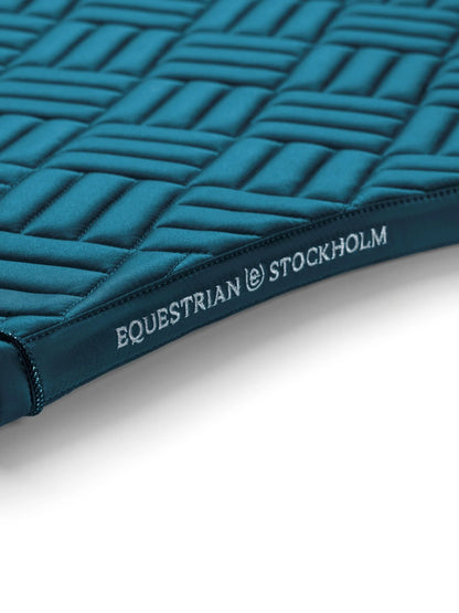 Equestrian Stockholm Dressage Saddle Pad Modern Teal Blue - Riders Choice Supply Co