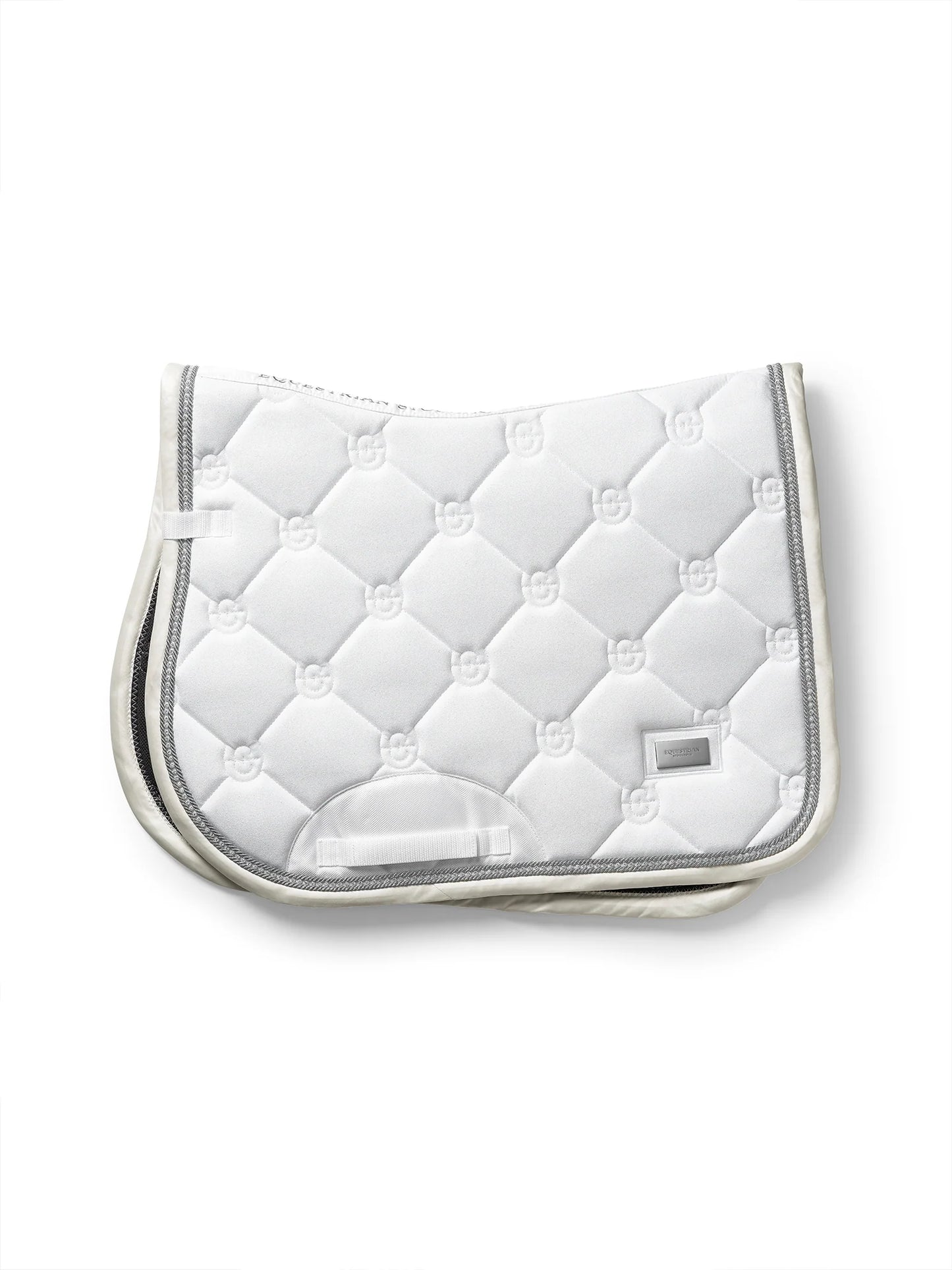 Equestrian Stockholm Jump Saddle Pad Crystal White Glimmer - Full - Riders Choice Supply Co