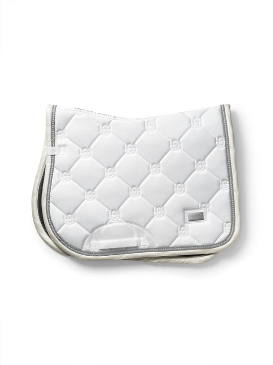 Equestrian Stockholm Jump Saddle Pad Crystal White Glimmer - Full - Riders Choice Supply Co