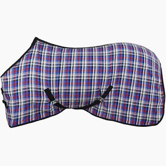Centaur EZ Care Stable Sheet Purple Light Blue Plaid 76" - Riders Choice Supply Co