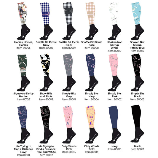AP Hassinger Snazzy Boot Socks- Black - Riders Choice Supply Co
