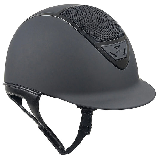 IRH XLT Matte finish Premium Show Helmet - Matte Black/Gloss Rail