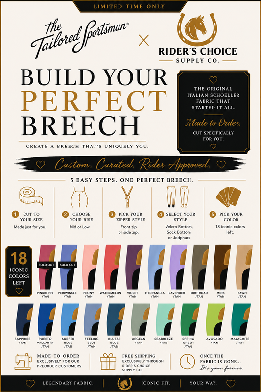 The Tailored Sportsman x Riders Choice Trophy Hunter 'BUILD YOUR BREECH' Ladies & Girls Edition